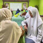 Cek Kesehatan Gratis di Ponpes oleh Puskesmas Simpang Baru